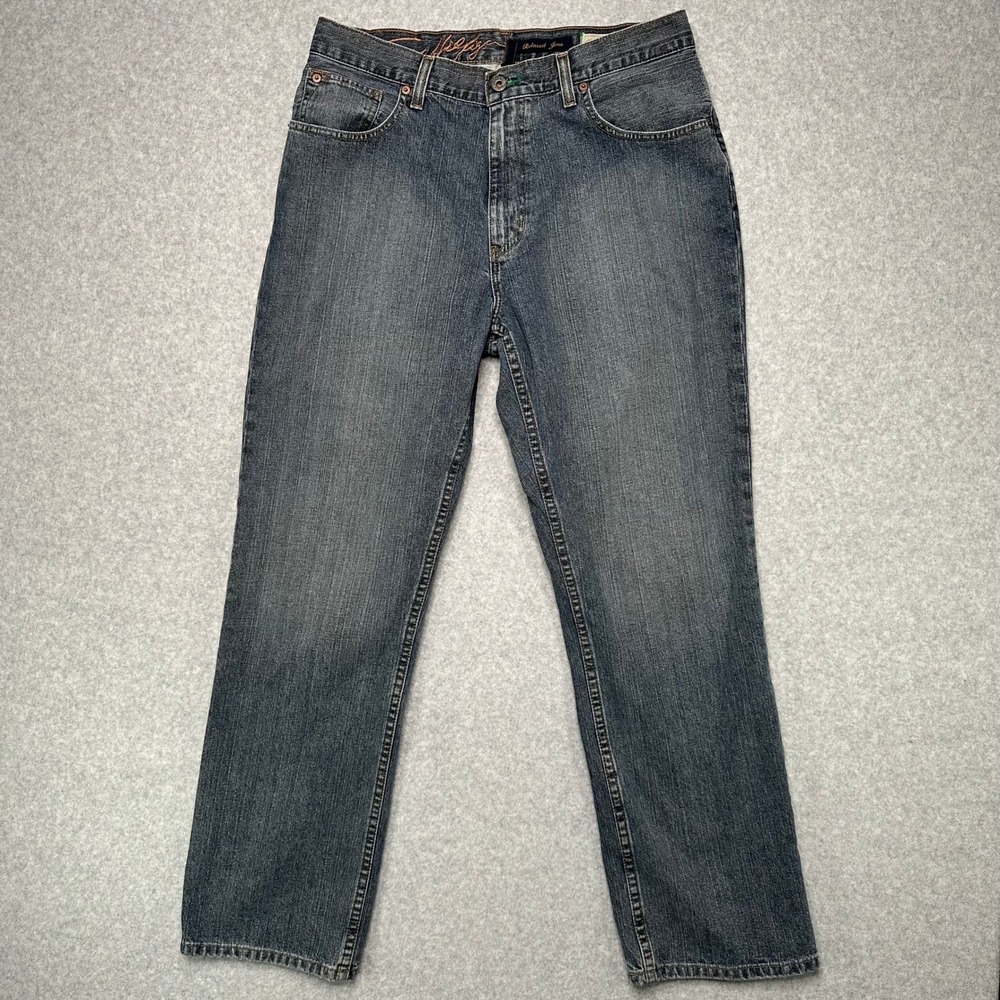 VTG Y2K Tommy Hilfiger Mens Jeans Dark Wash Straight Leg Premium Denim W34 L32